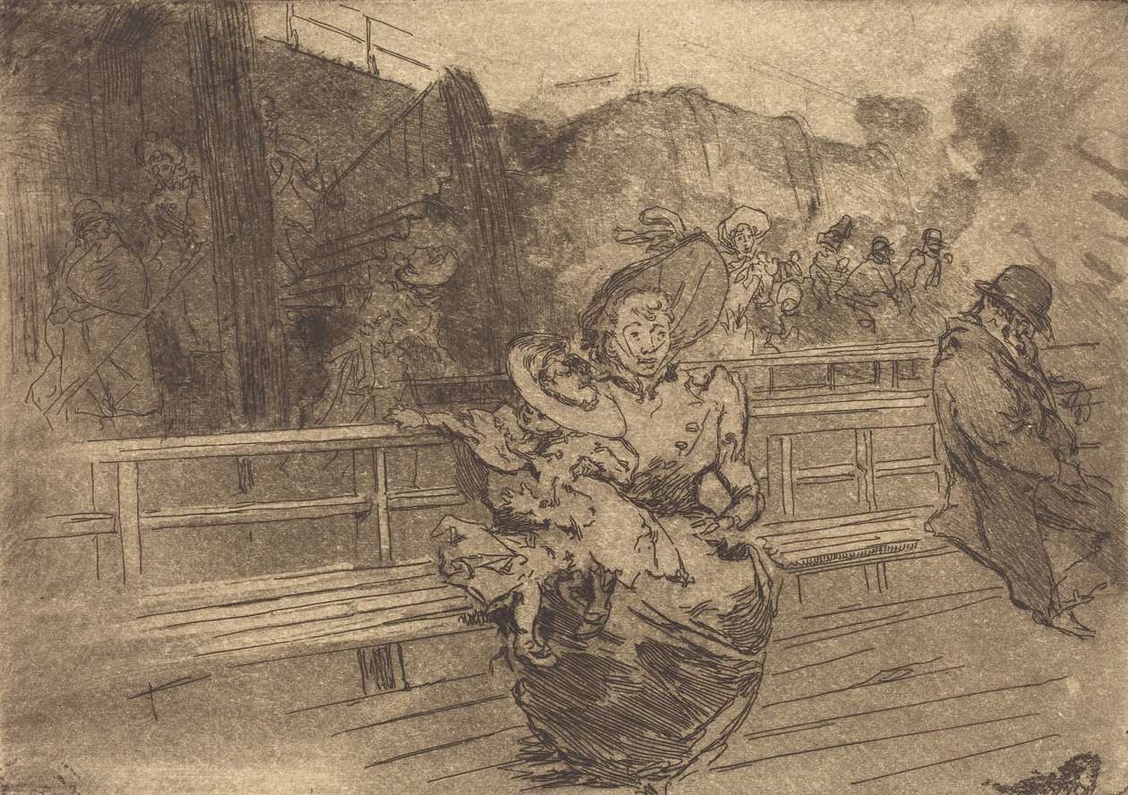 Lähtö Greenwichiin Lähtö pour Greenwich, 1891. tekijältä Auguste Lepere