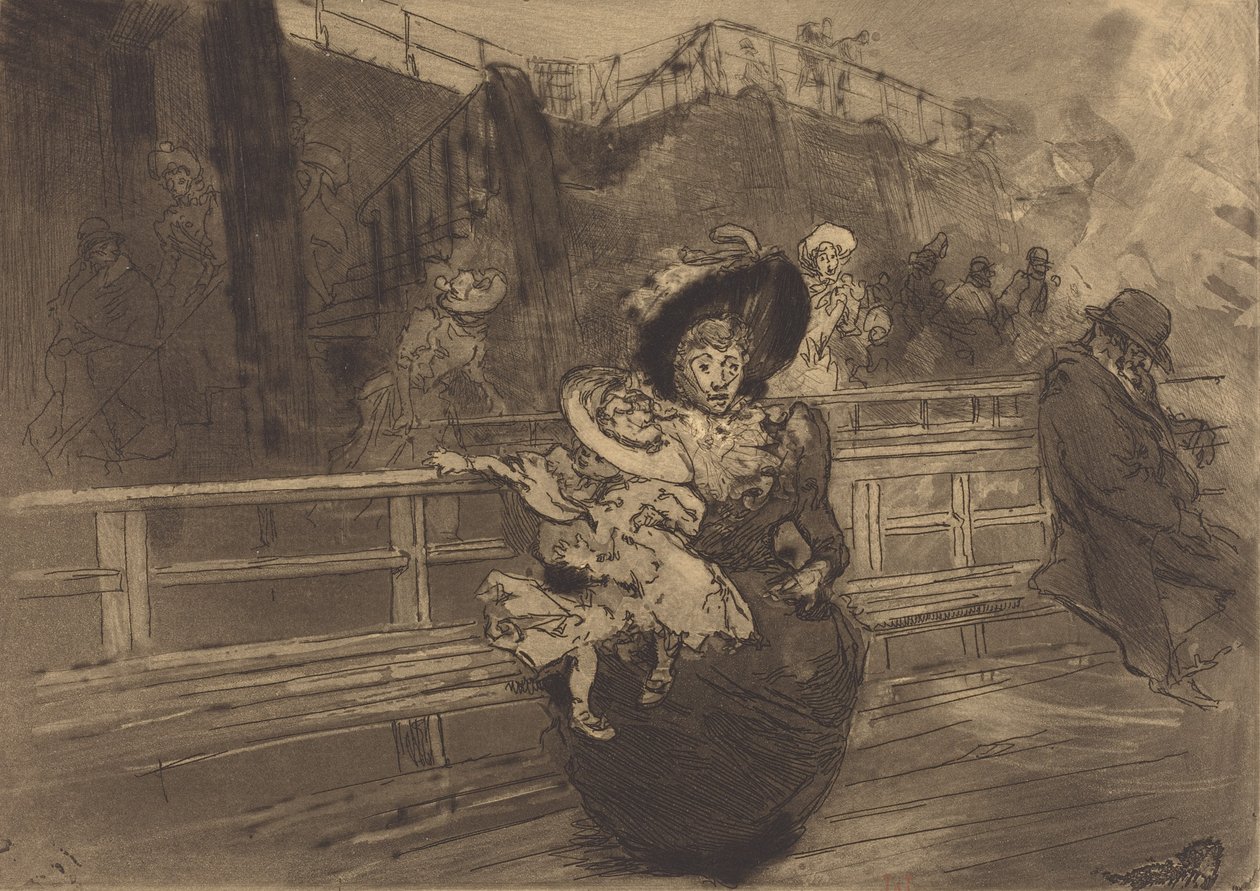 Lähtö Greenwichiin Lähtö pour Greenwich, 1891. tekijältä Auguste Lepere