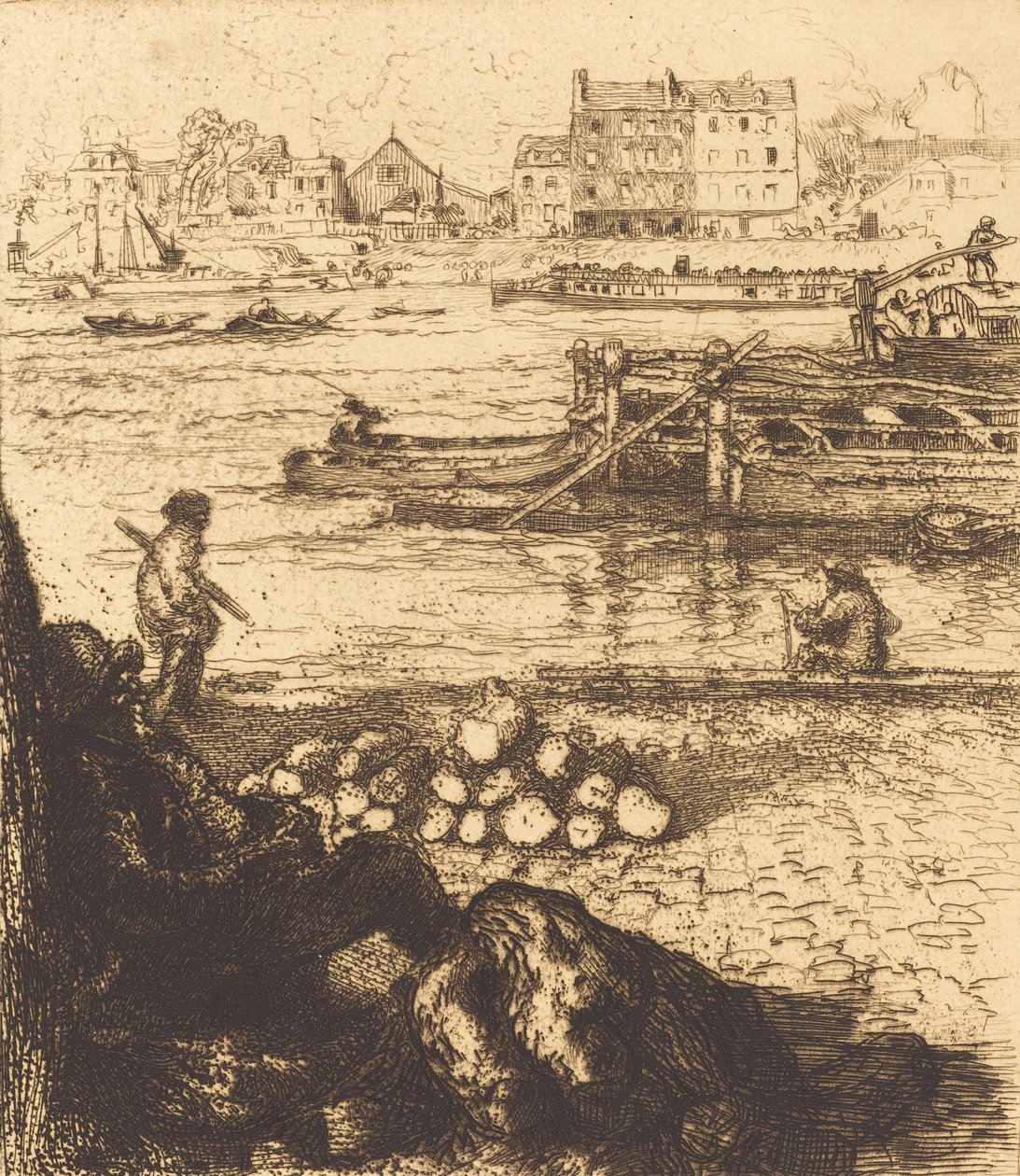 Dockman, La Gare Le debardeur -laituri, quai de La Gare, 1894. tekijältä Auguste Lepere
