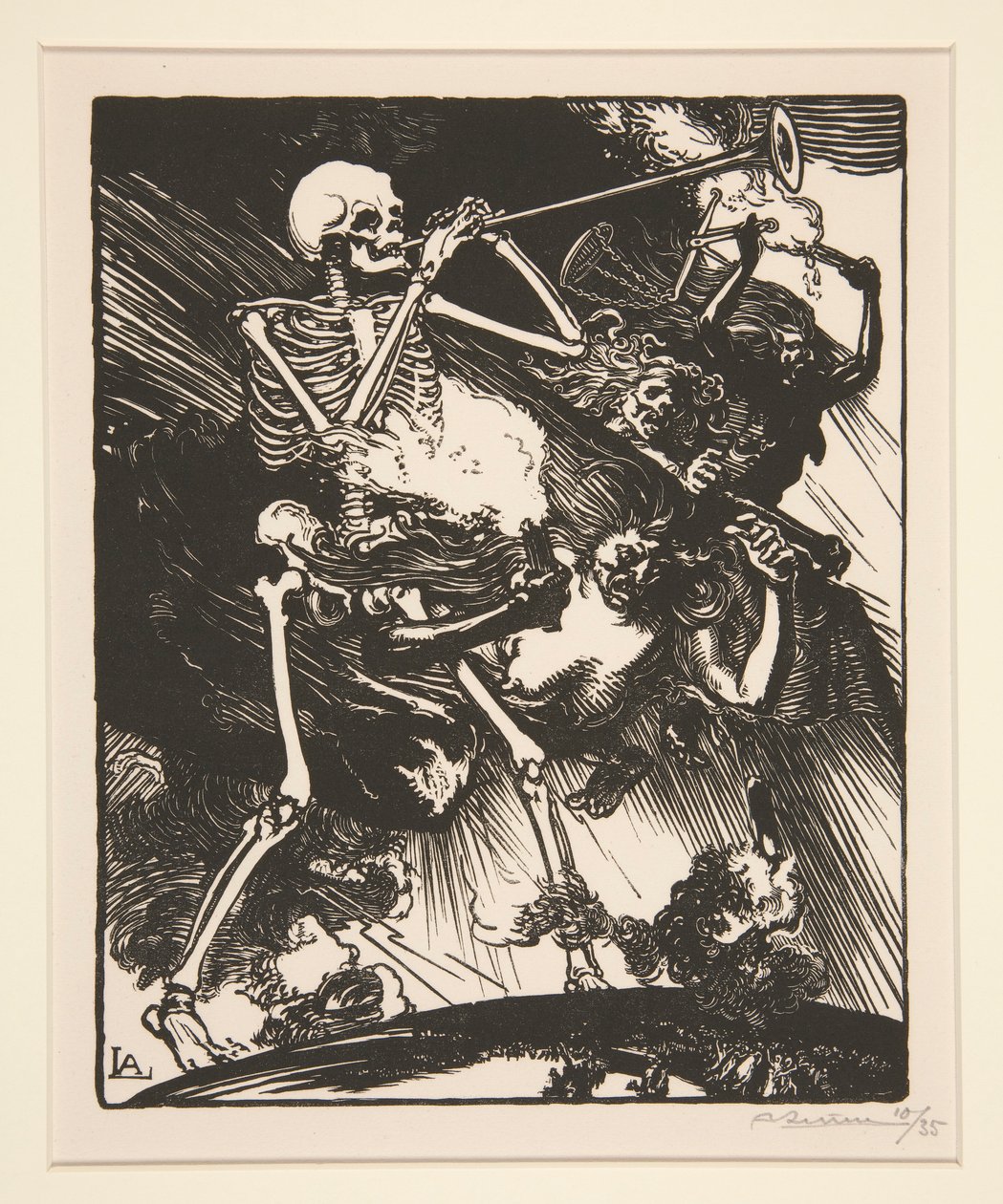 Death and Discord will Rain on the Earth, elokuvasta The War of 1914, ensimmäinen sarja, nro. 7 tekijältä Auguste Lepere
