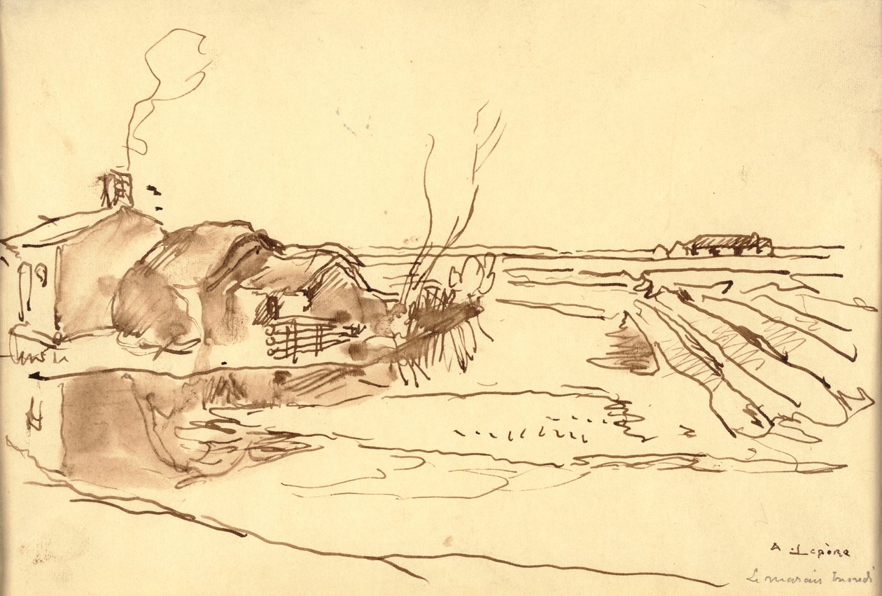 Vaaka (muste paperille) tekijältä Auguste Lepere