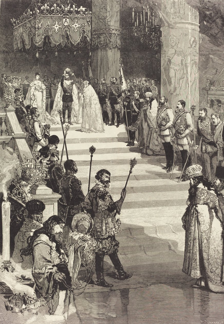 Venäjän keisari Aleksanteri III:n kruunaus 27.5.1883. tekijältä Auguste Lepere