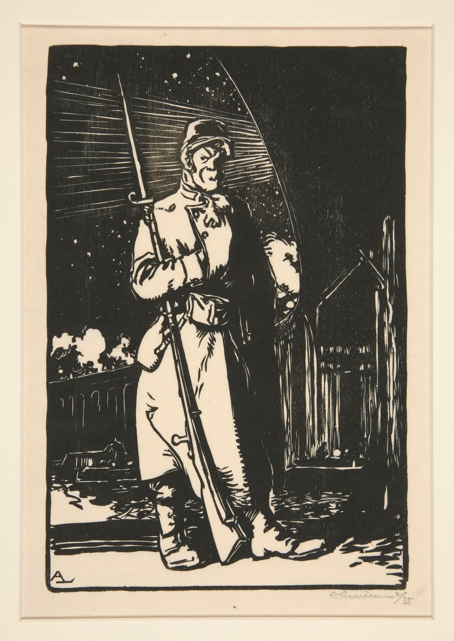 Le G. V. C. (Viestintäkanavien vartijat), elokuvasta The War of 1914, ensimmäinen sarja, nro. 9 tekijältä Auguste Lepere