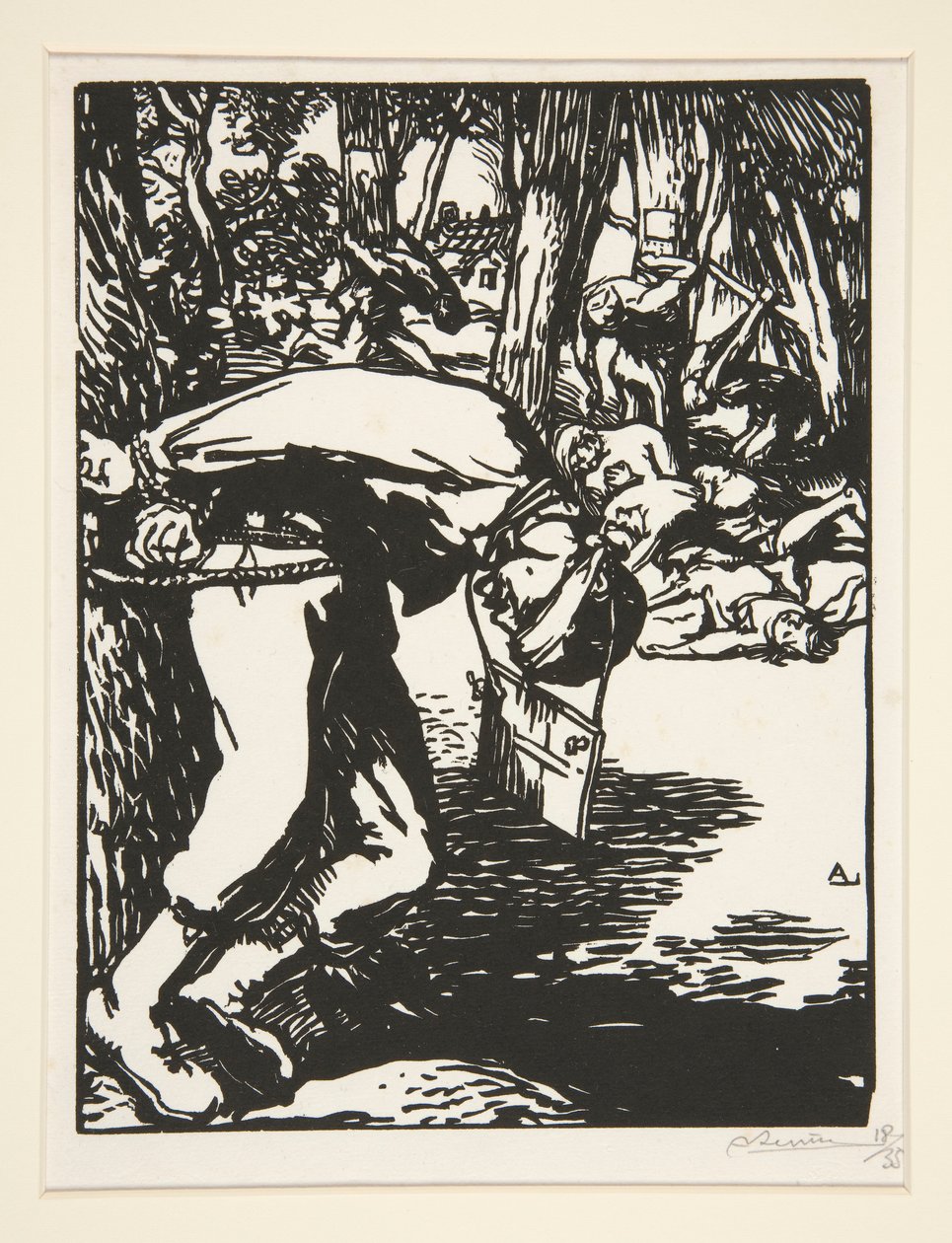 The Francs-Tireurs (Sharpshooters), elokuvasta The War of 1914, ensimmäinen sarja, nro. 11 tekijältä Auguste Lepere