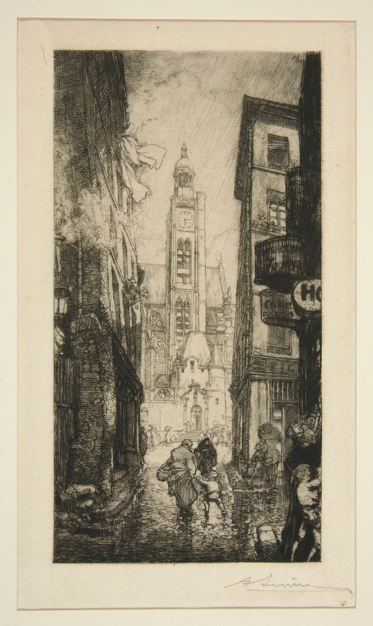 Rue de la Montagne Sainte-Geneviève, Pariisi tekijältä Auguste Lepere