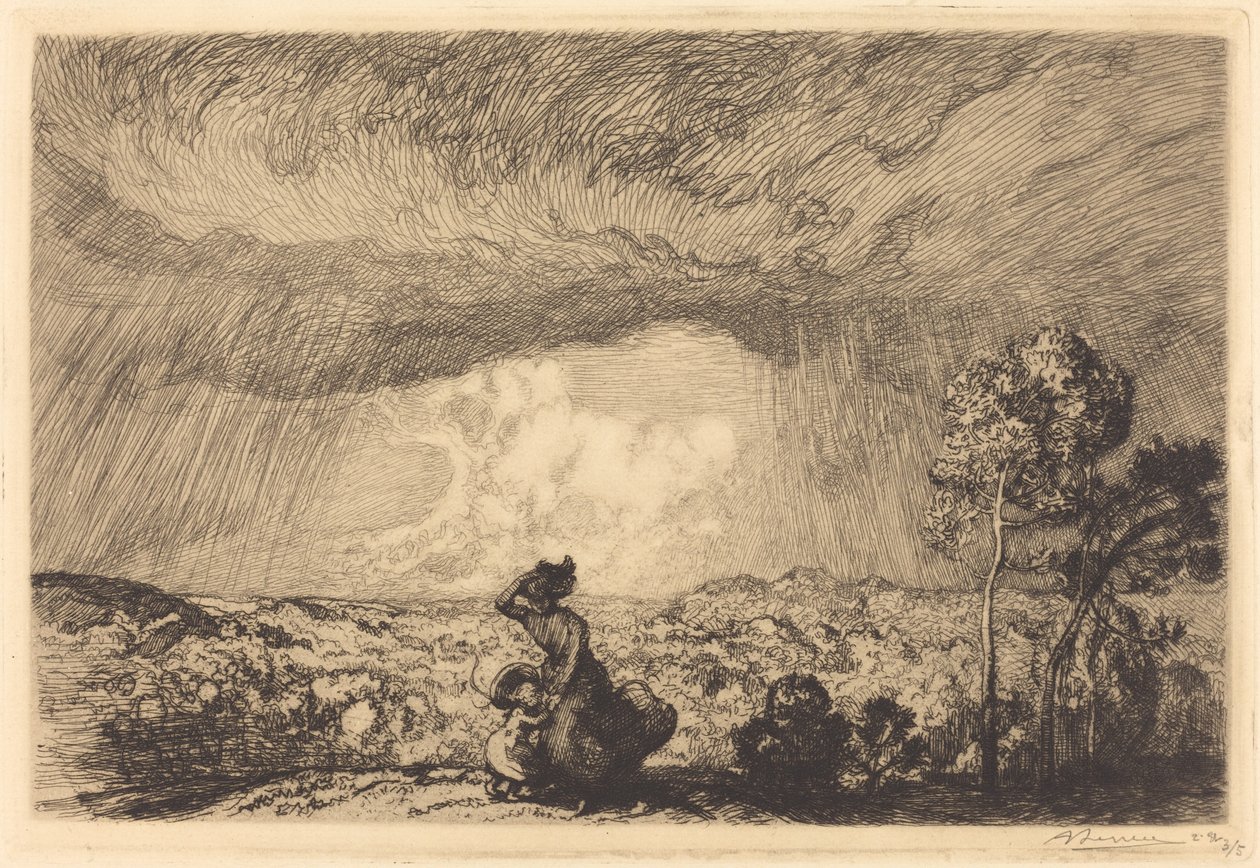 Myrsky dyynillä, Vendee tekijältä Auguste Lepere