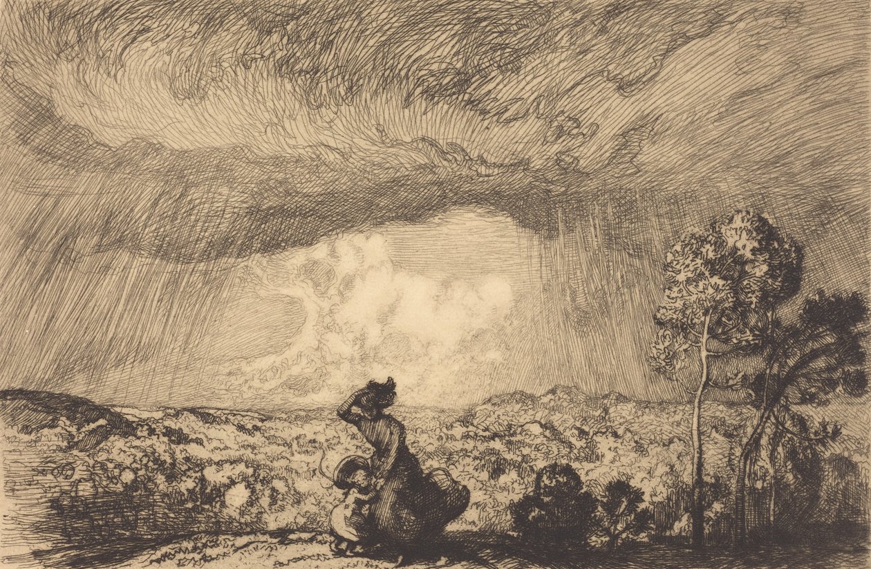 Storm on the Dune, Vendee Storm on the Dune, Vendee. tekijältä Auguste Lepere