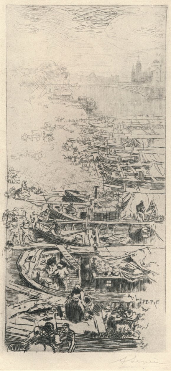 Apple Market, 1915 tekijältä Auguste Louis Lepère