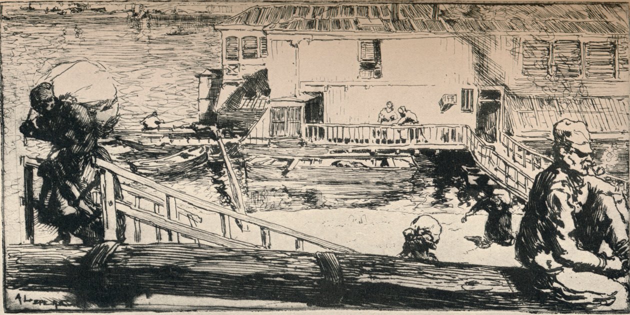 Pesuvene, 1915 tekijältä Auguste Louis Lepère