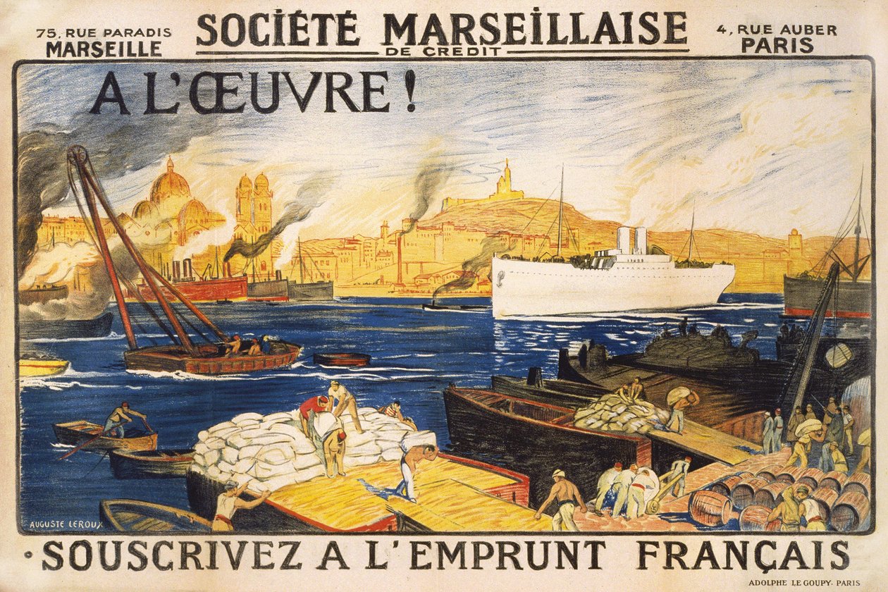 Tilaa ranskalainen laina: Marseillaise-luottoyhtiön juliste: "A l
