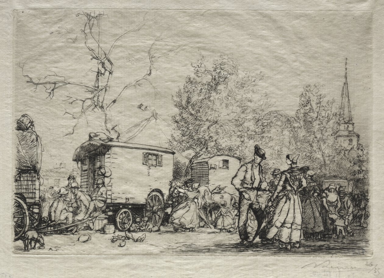 Messuilla St. Jean de Mont tekijältä Auguste Louis Lepère