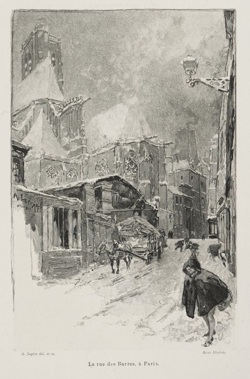 Rue des Barres, Pariisi tekijältä Auguste Louis Lepère