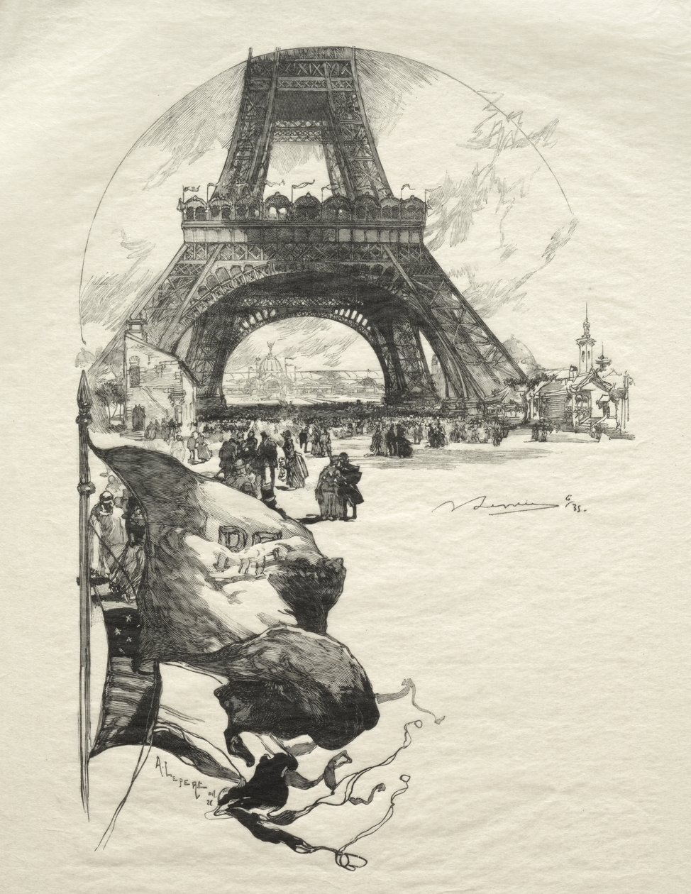 Eiffel torni tekijältä Auguste Louis Lepère