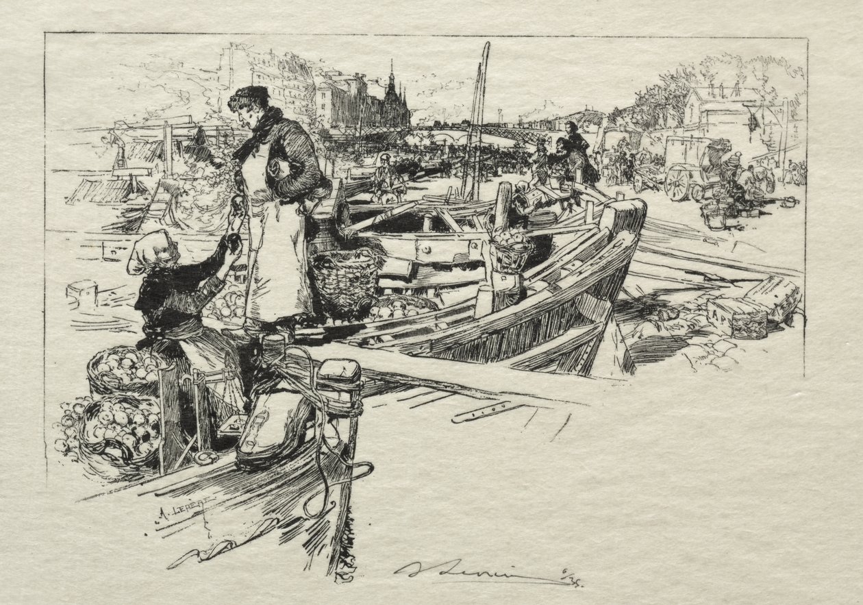 Apple Market, nro 1 tekijältä Auguste Louis Lepère