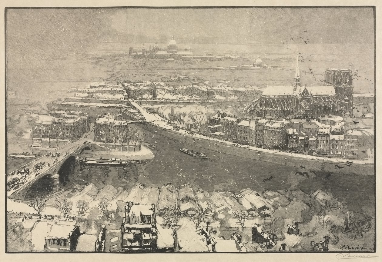 Pariisi lumen alla tekijältä Auguste Louis Lepère