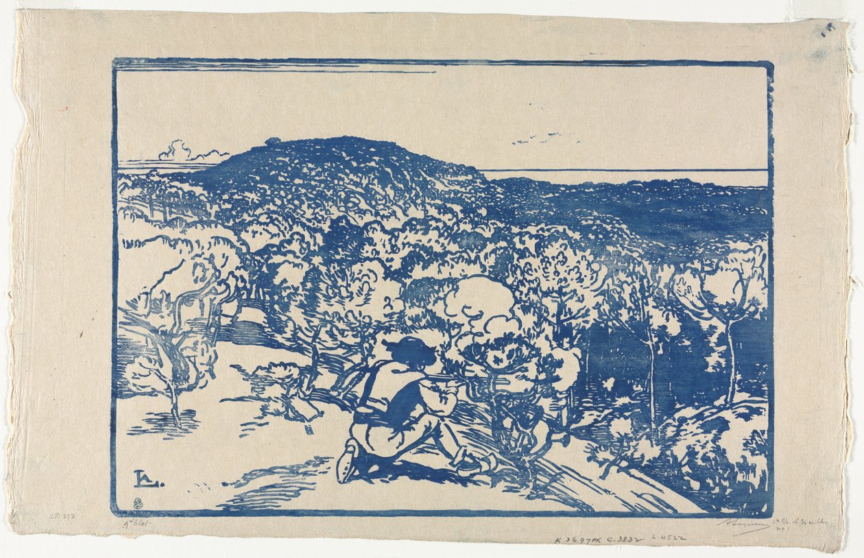 El caçador furtiu, Dunes de Saint Jean de Montfinnish tekijältä Auguste Louis Lepère