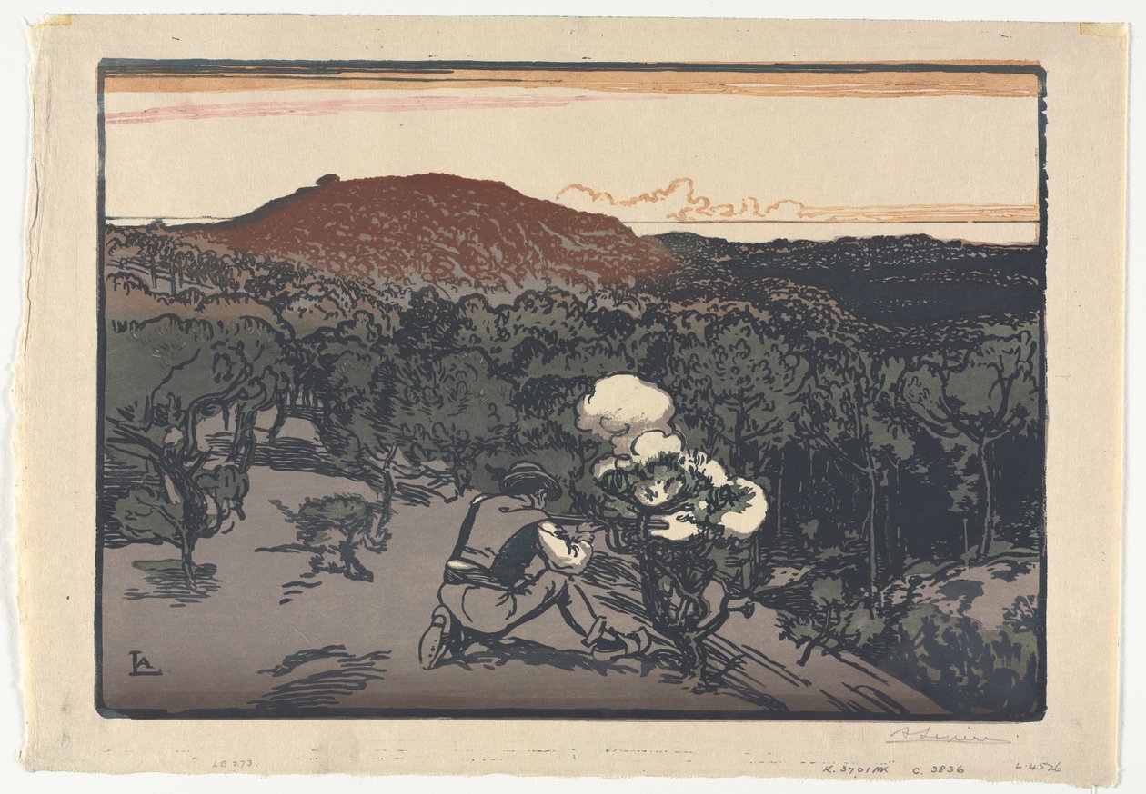 Salametsästäjä, Saint Jean de Montin dyynit tekijältä Auguste Louis Lepère