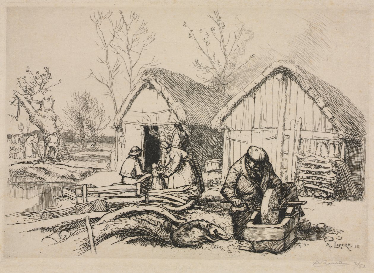 Puuhakkurin talo (Vendée) tekijältä Auguste Louis Lepère