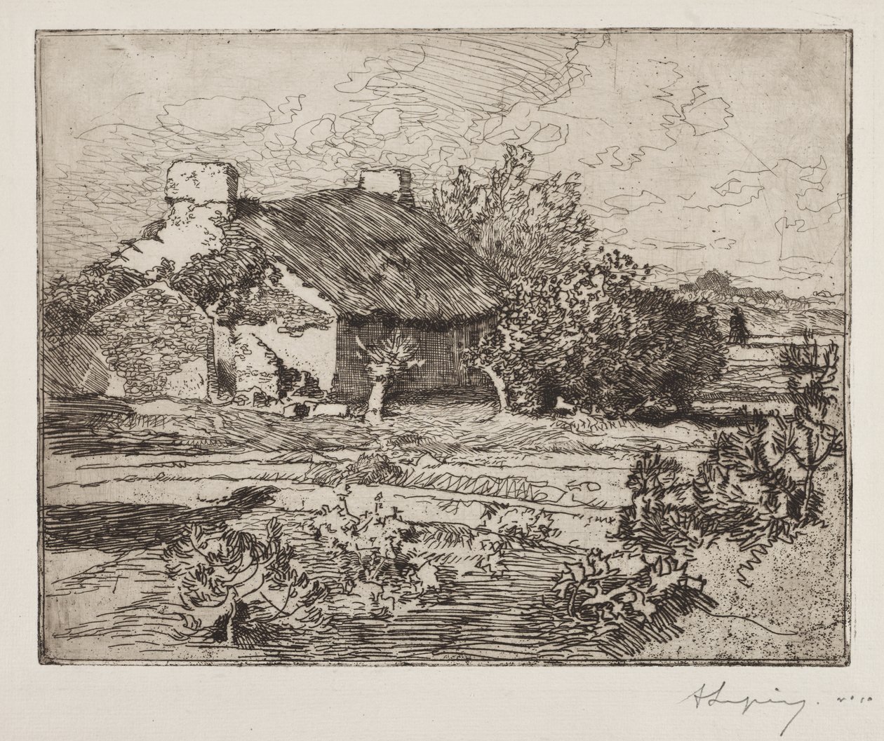 Old Bourrine, House of the Marais, Vendée tekijältä Auguste Louis Lepère
