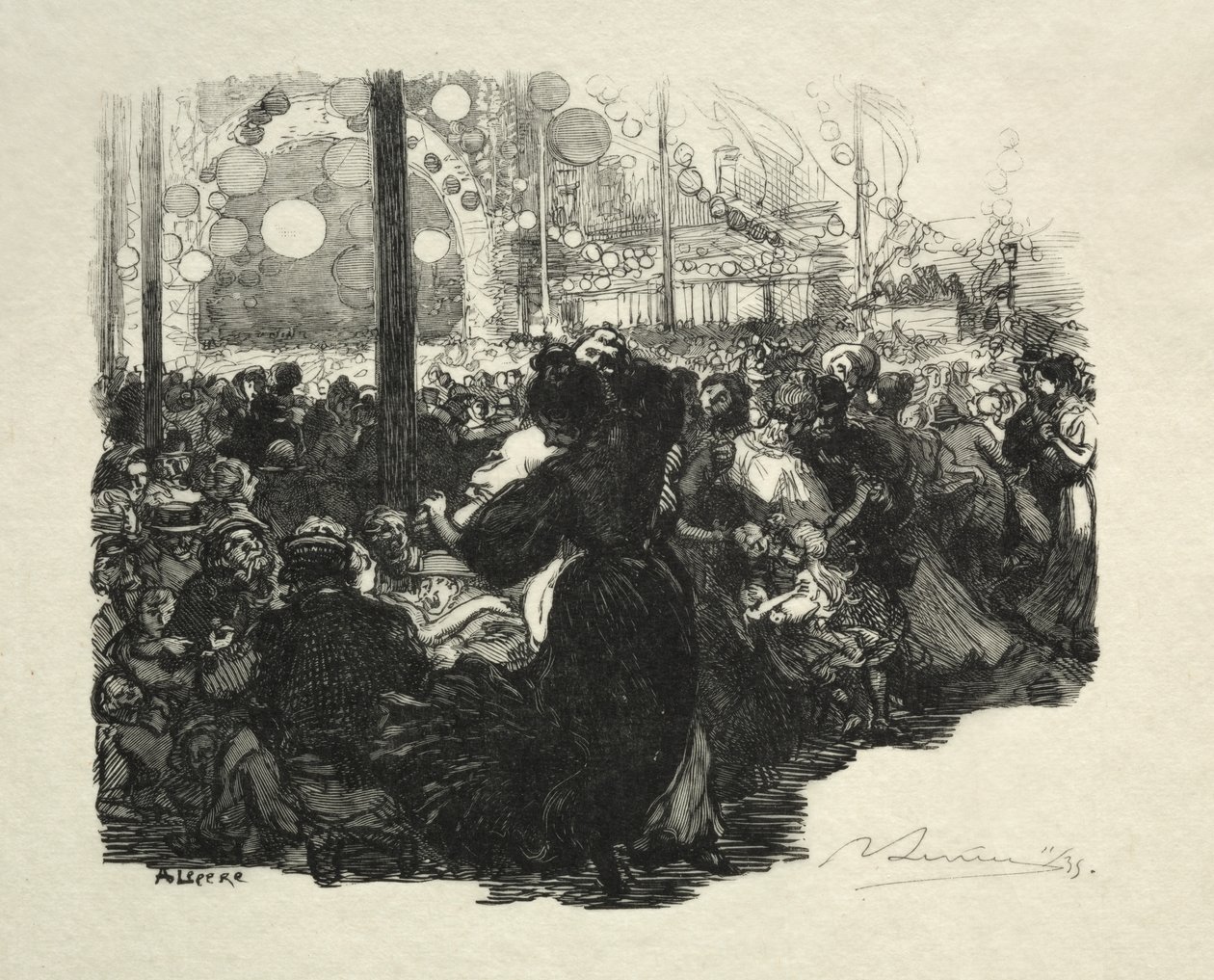 14. heinäkuuta, Rue de Belleville, klo 10 tekijältä Auguste Louis Lepère