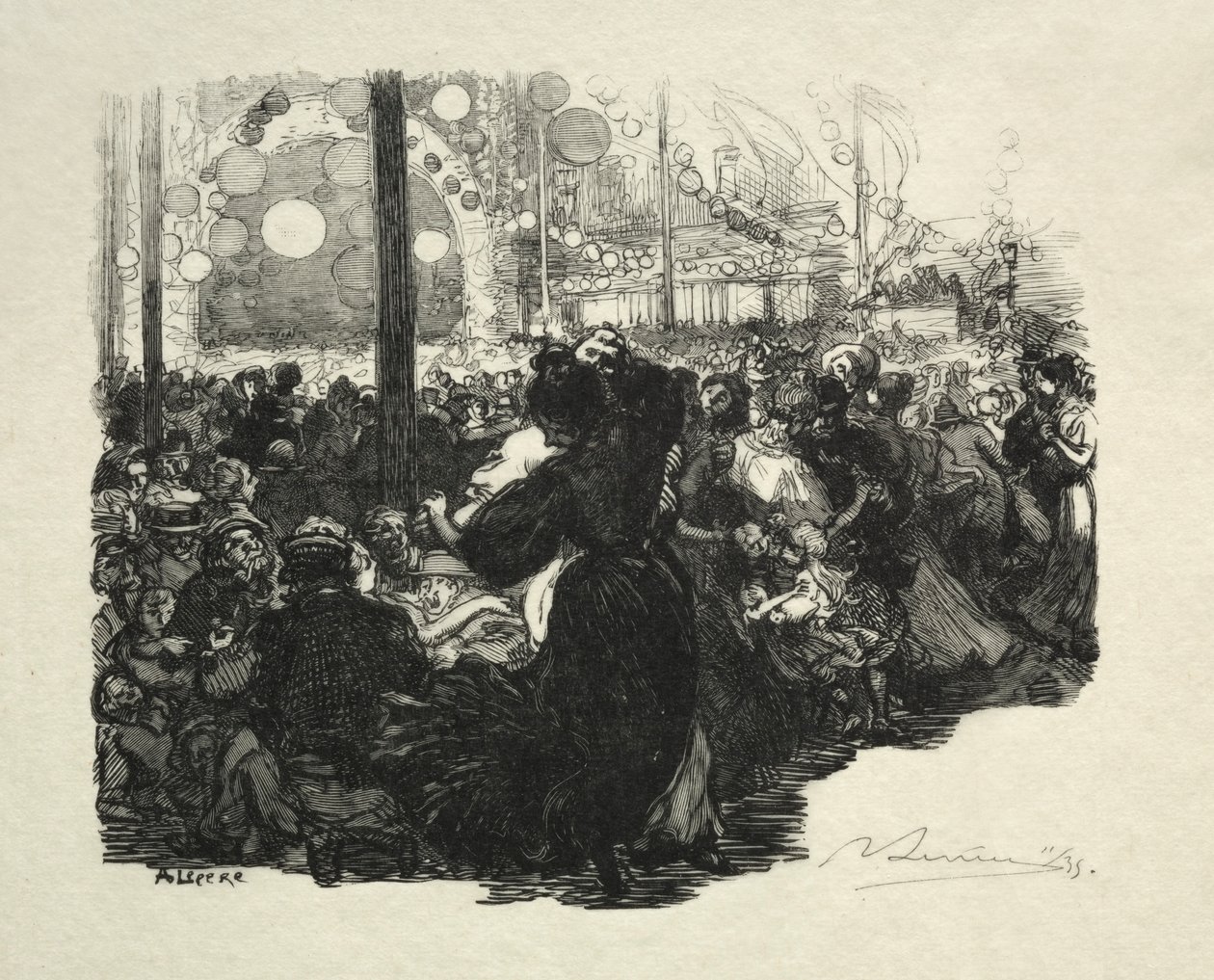 14. heinäkuuta, Rue de Belleville, klo 10 tekijältä Auguste Louis Lepère
