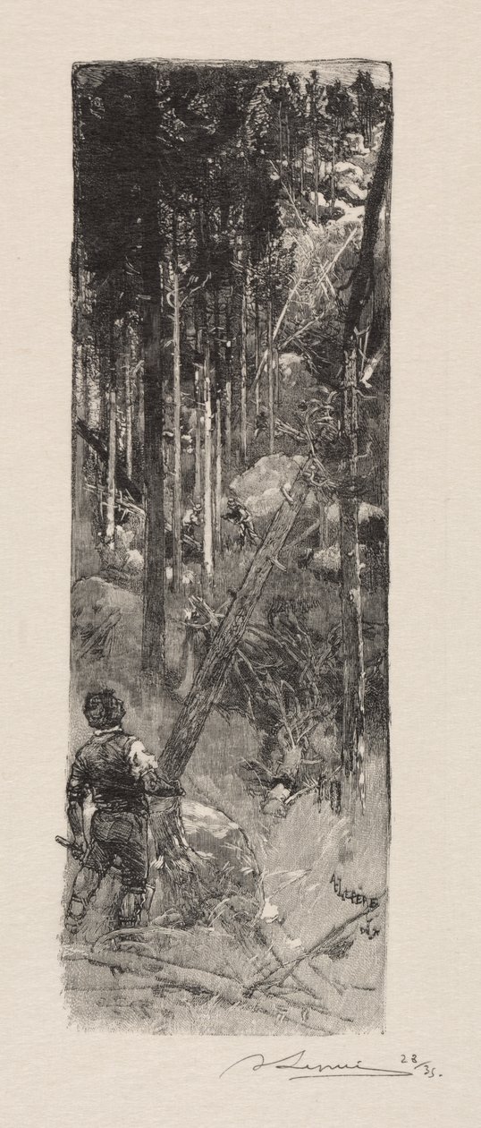 Mäntyjen kaato tekijältä Auguste Louis Lepère