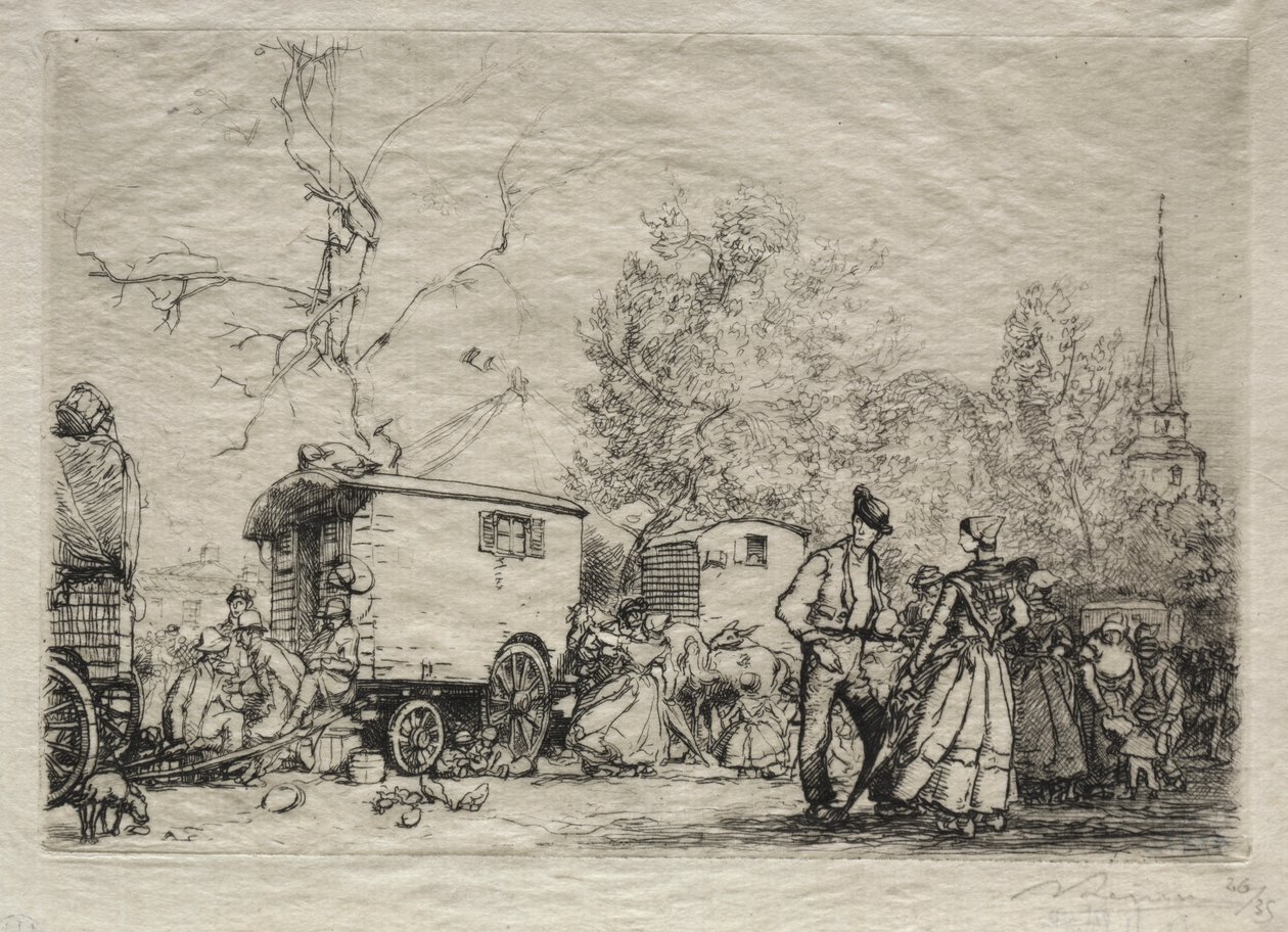 Messuilla St. Jean de Mont tekijältä Auguste Louis Lepère