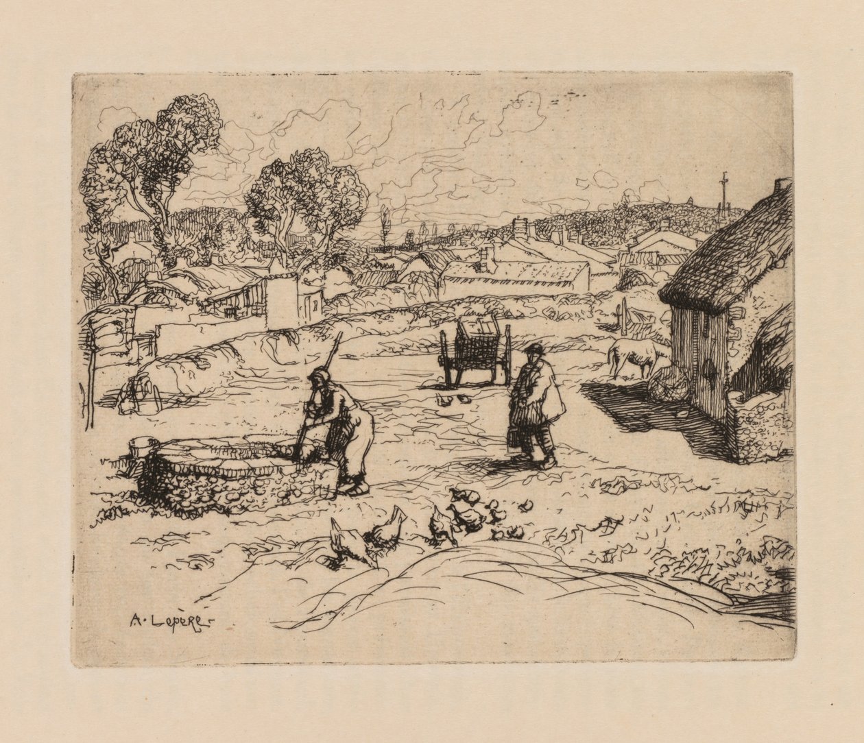 Auguste Lepère: La Masure Vendèe. tekijältä Auguste Louis Lepère