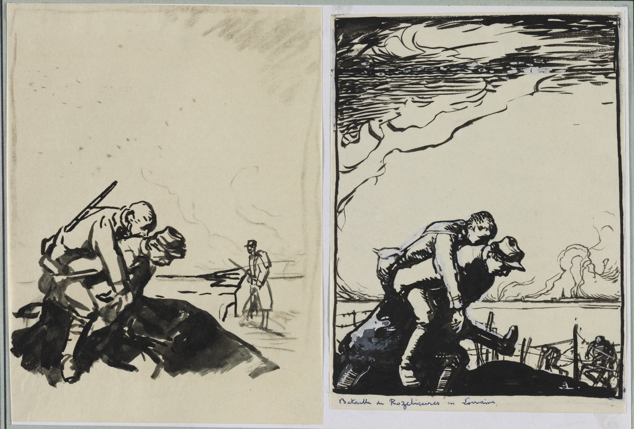 Rozelieuresin taistelu Lorrainessa, 1914. tekijältä Auguste Louis Lepère