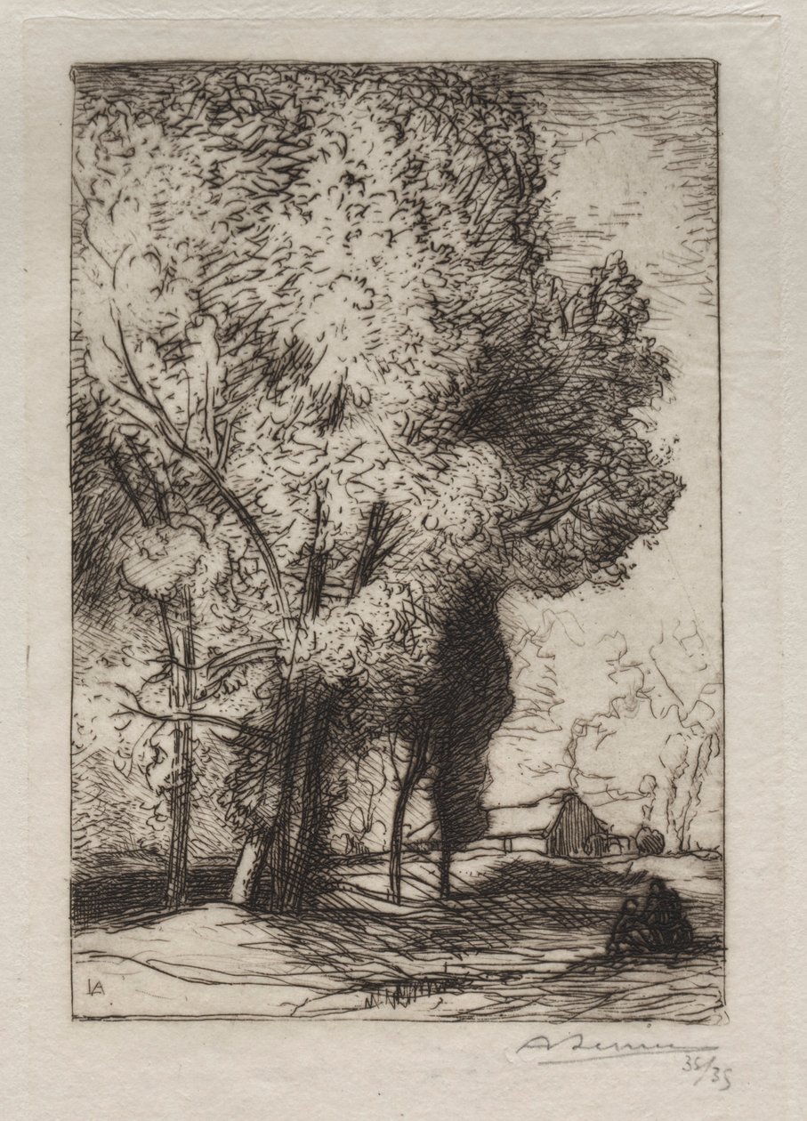 Bourrine poppeleissa, 1911. tekijältä Auguste Louis Lepère