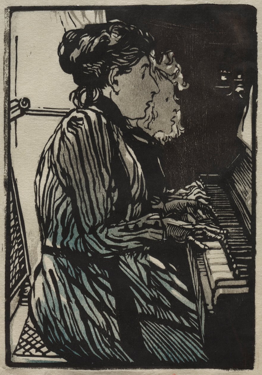 Tutkimus neljällä kädellä, 1890. tekijältä Auguste Louis Lepère