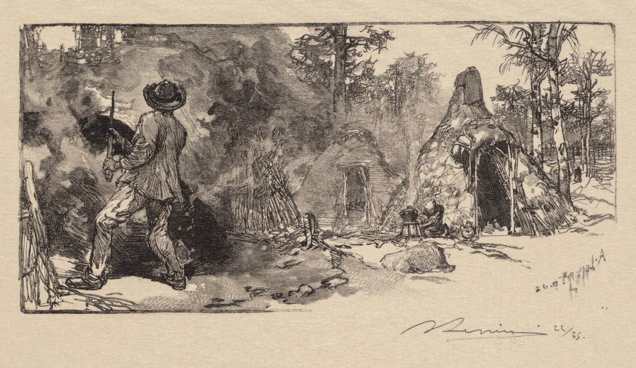 Fontainebleaun metsä: Coalmen tekijältä Auguste Louis Lepère