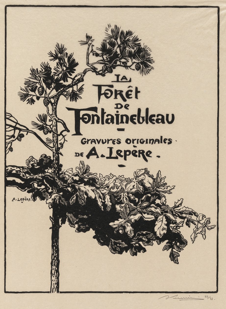 Fontainebleaun metsä: Frontispiece Fontainebleaun metsä: Frontispiece, 1908. tekijältä Auguste Louis Lepère