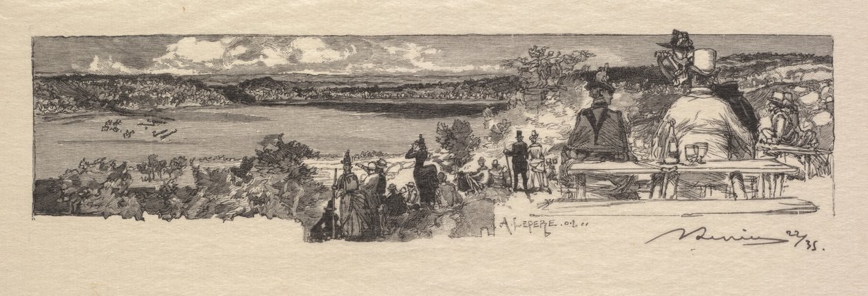 Fontainebleaun metsä: Solle-laakso La Forêt de Fontainebleau: La Vallée de la Solle, 1890. tekijältä Auguste Louis Lepère