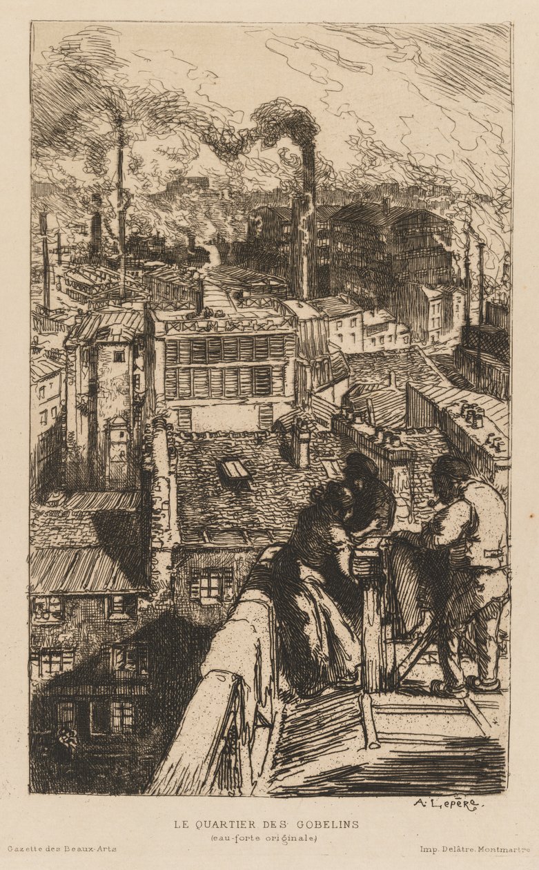 Gazette des Beaux-Arts: Gobelins Quarter tekijältä Auguste Louis Lepère