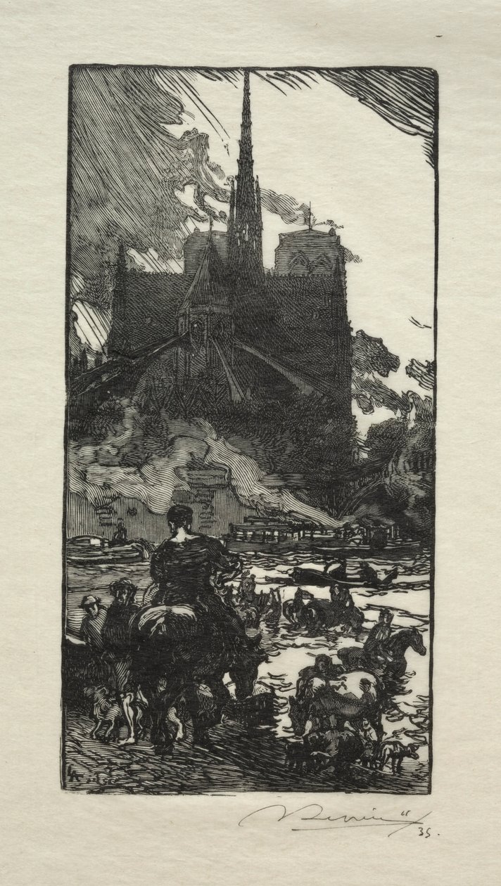 LAbreuvoir osoitteessa Point St. Louis. tekijältä Auguste Louis Lepère