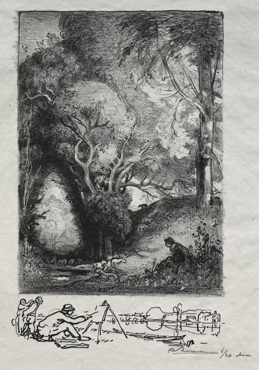 La Ravine kesäkuussa tekijältä Auguste Louis Lepère