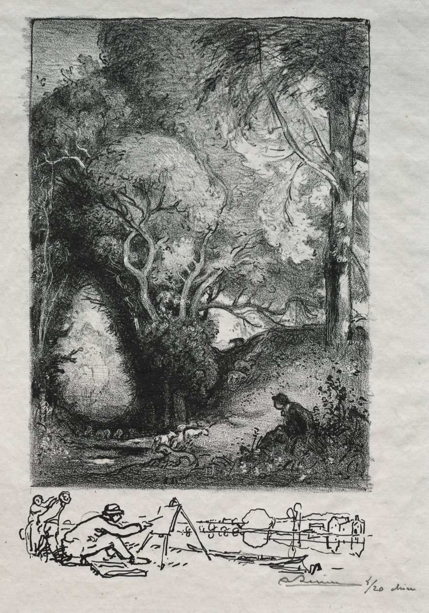 La Ravine kesäkuussa 1913. tekijältä Auguste Louis Lepère