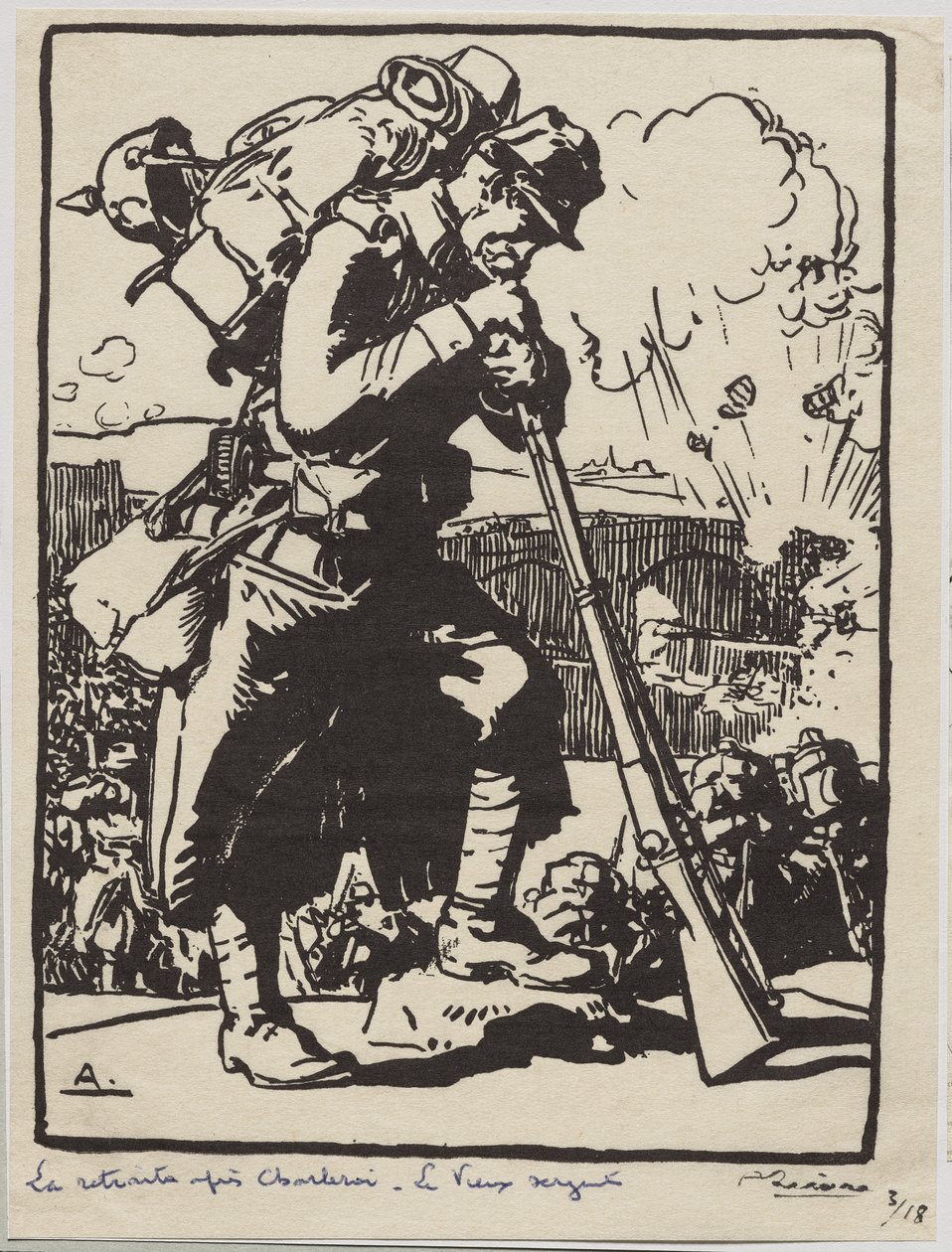 Retriitti Charleroin jälkeen... tekijältä Auguste Louis Lepère