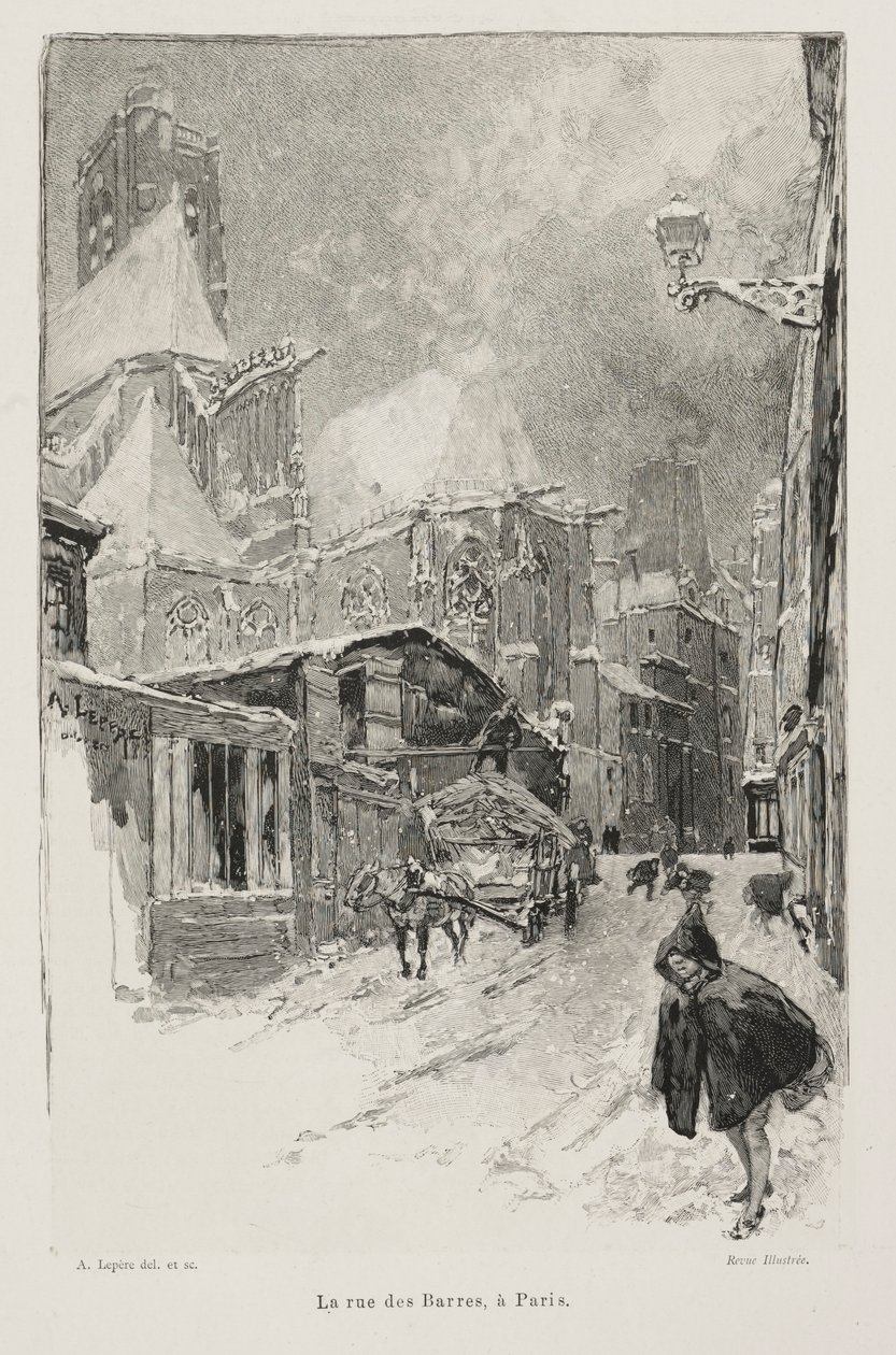 Rue des Barres, Pariisi tekijältä Auguste Louis Lepère