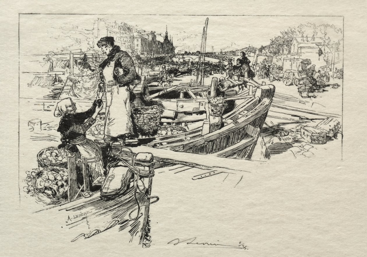 Apple Market, nro 1 tekijältä Auguste Louis Lepère