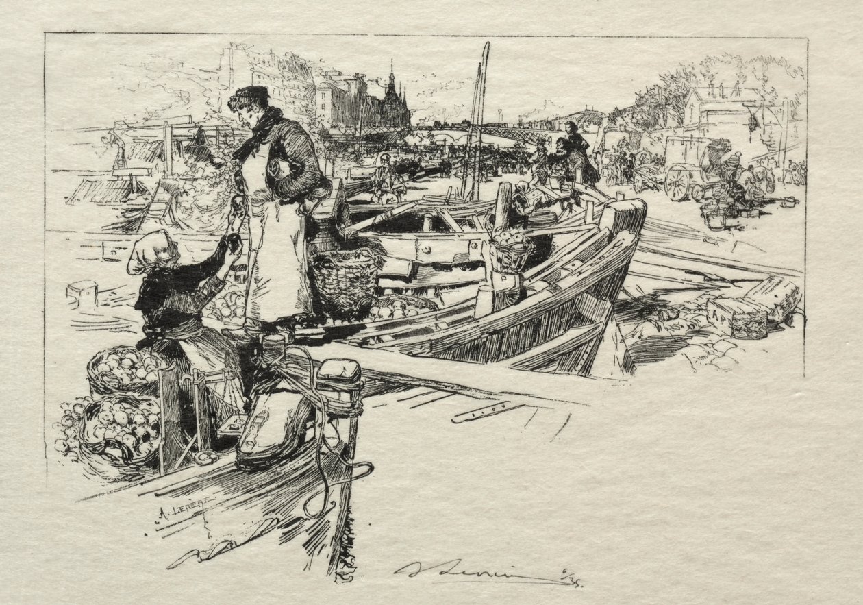 Apple Market, nro 1. tekijältä Auguste Louis Lepère
