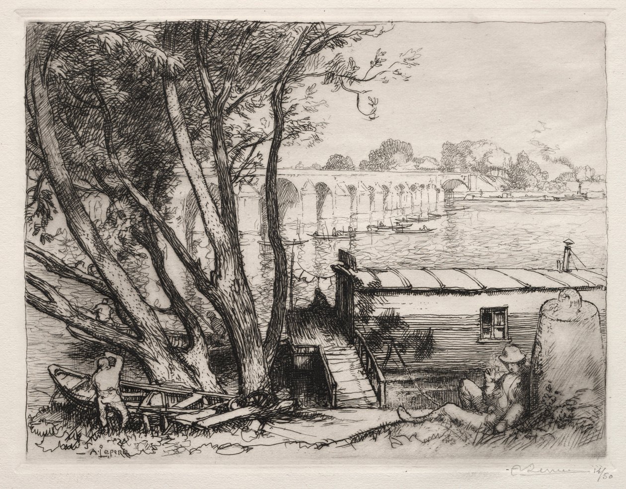 Poissyn silta, 1917. tekijältä Auguste Louis Lepère