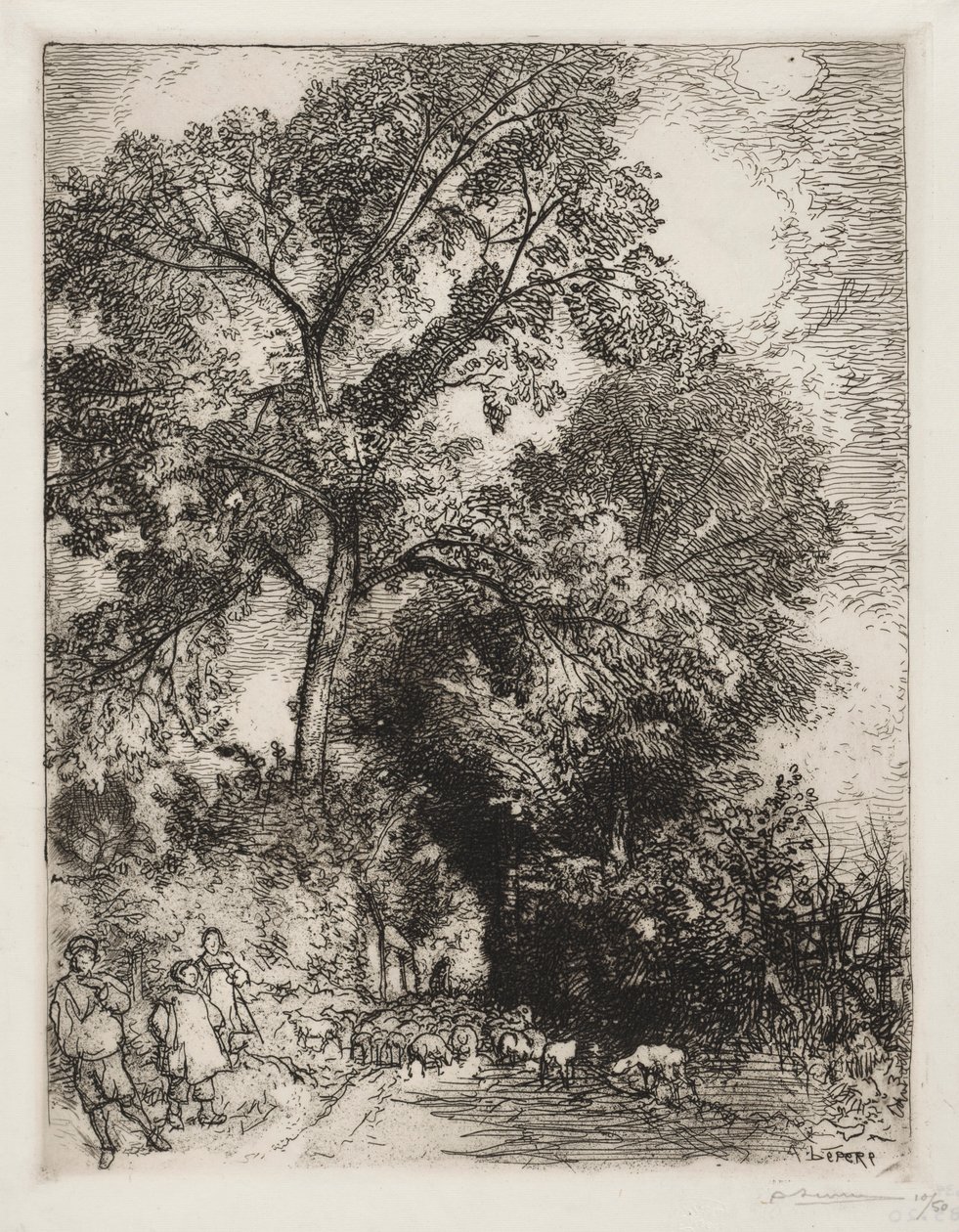 Lauman paluu, Crèvecoeur, 1913. tekijältä Auguste Louis Lepère