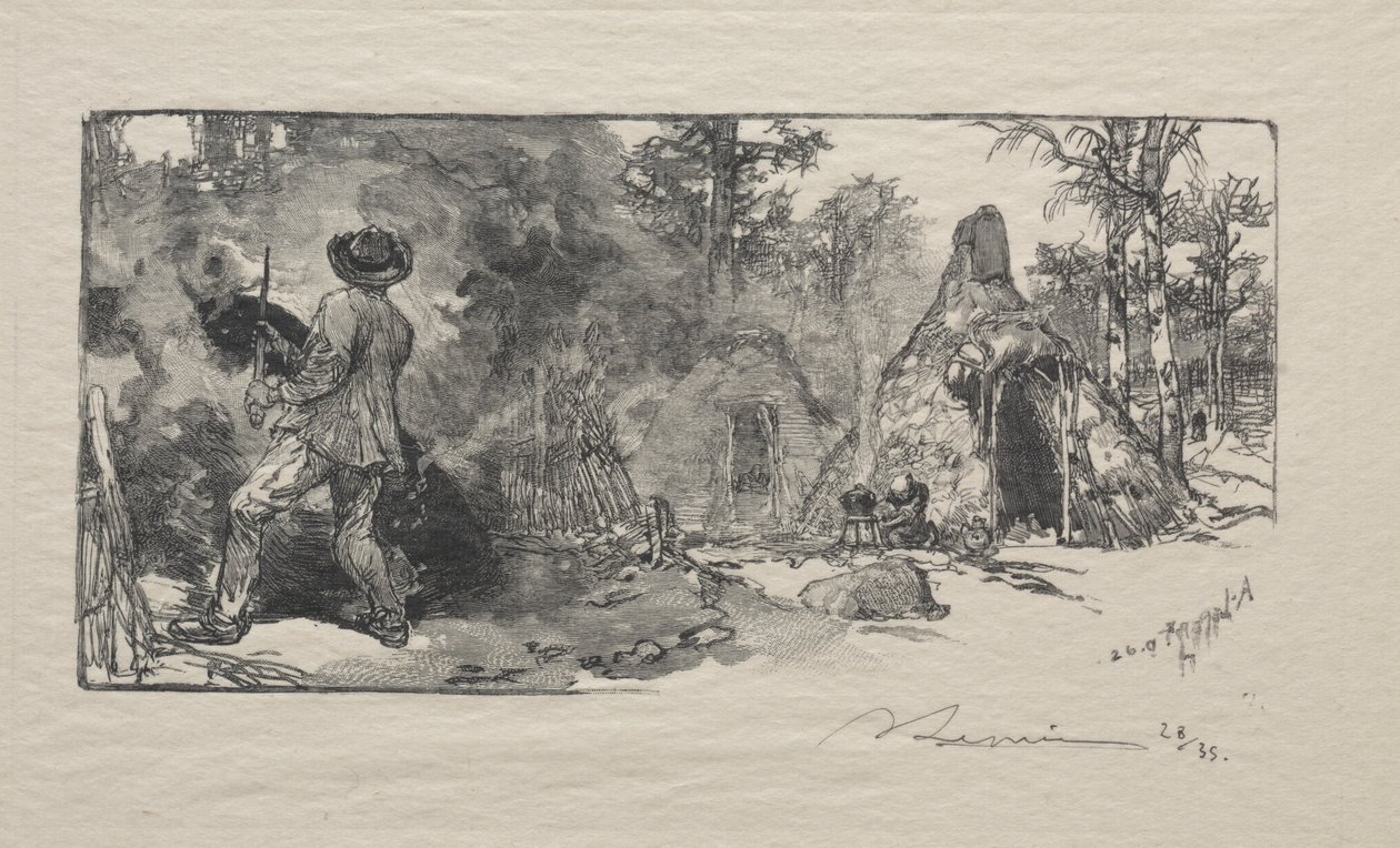 Charbonnieres, 1887. tekijältä Auguste Louis Lepère