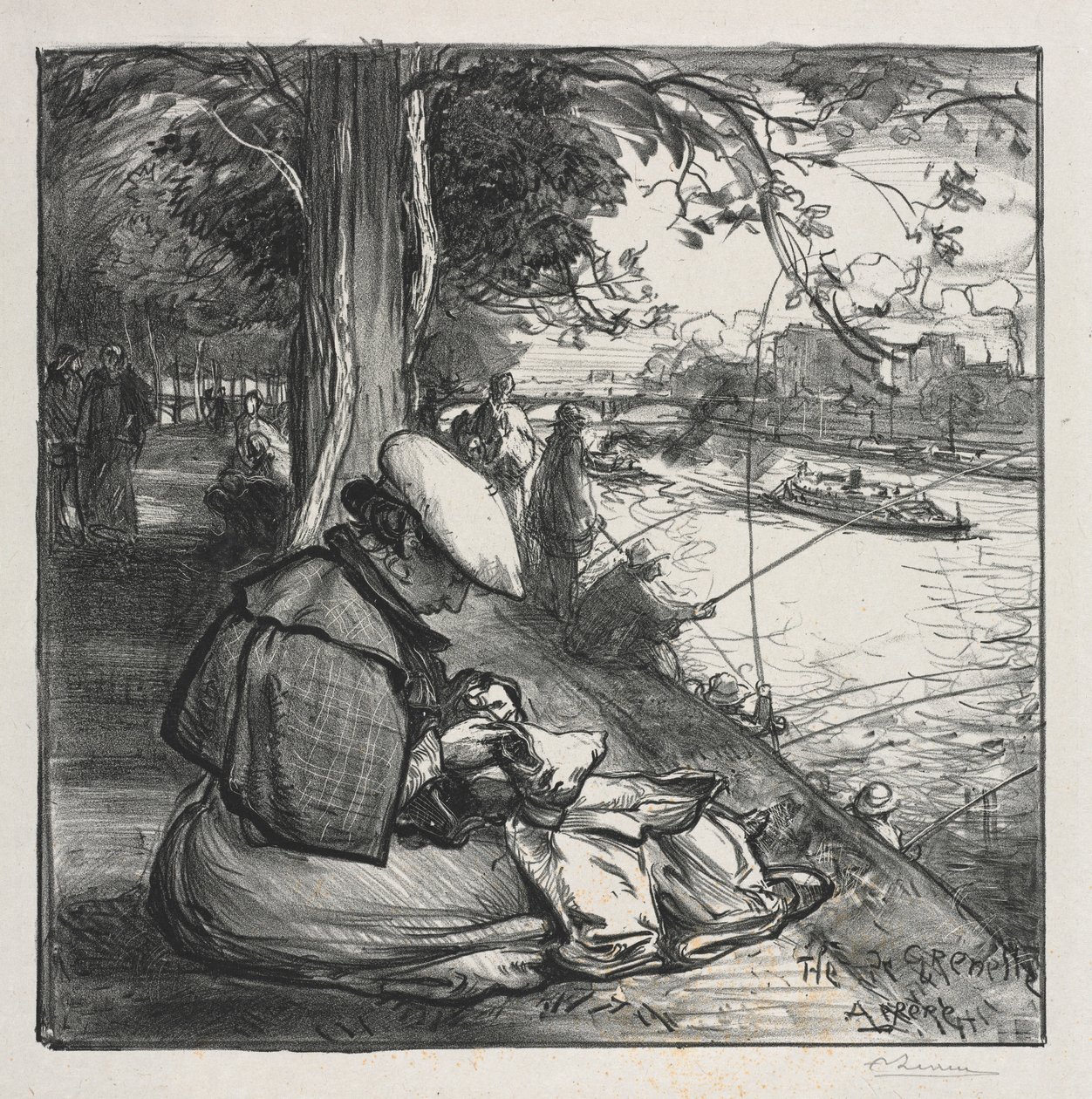 Grenellen saari, 1898. tekijältä Auguste Louis Lepère
