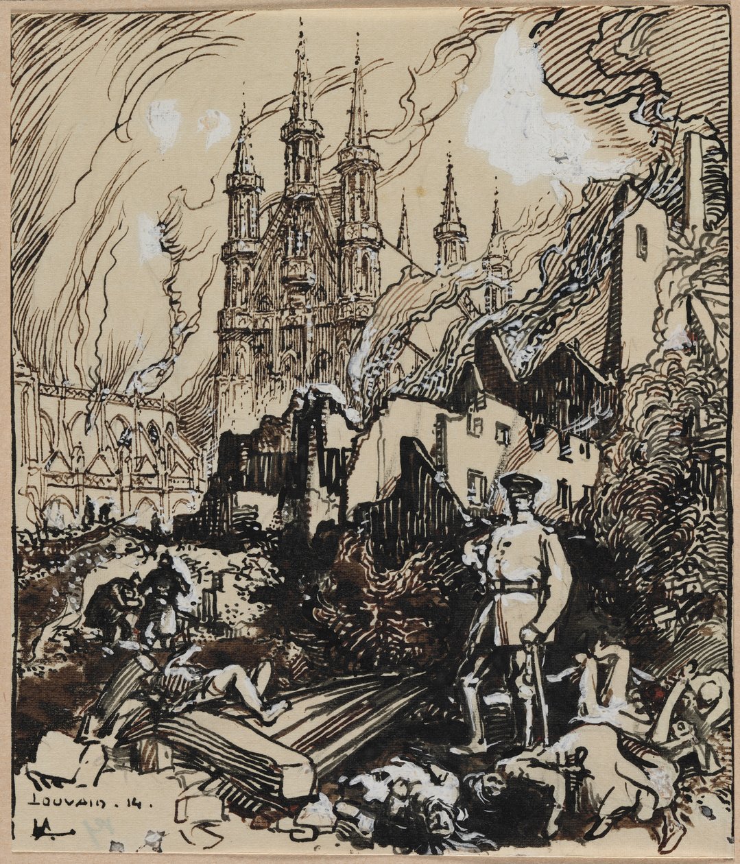 Louvain, 1914. tekijältä Auguste Louis Lepère