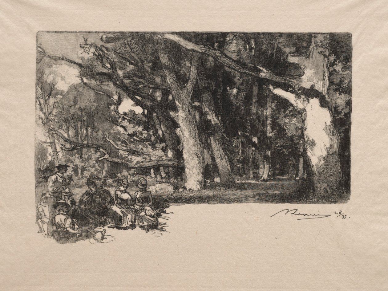 Keskipäivä metsässä. tekijältä Auguste Louis Lepère