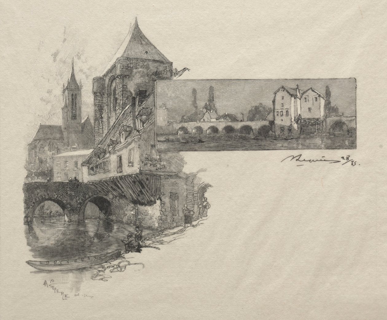 Moret - Tan mylly. tekijältä Auguste Louis Lepère