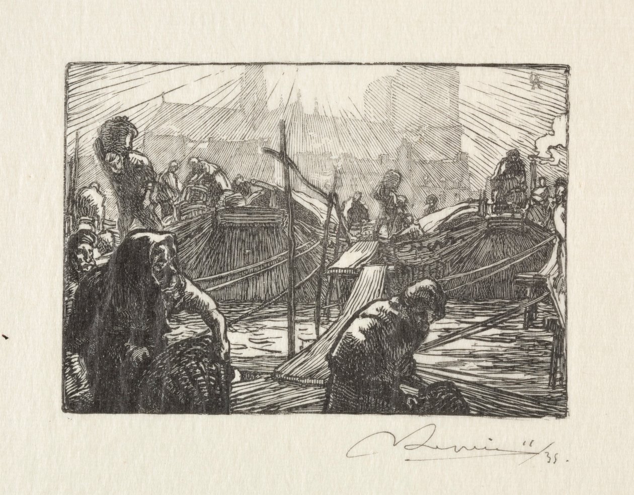 Notre Dame nähtynä Apple Marketista. tekijältä Auguste Louis Lepère